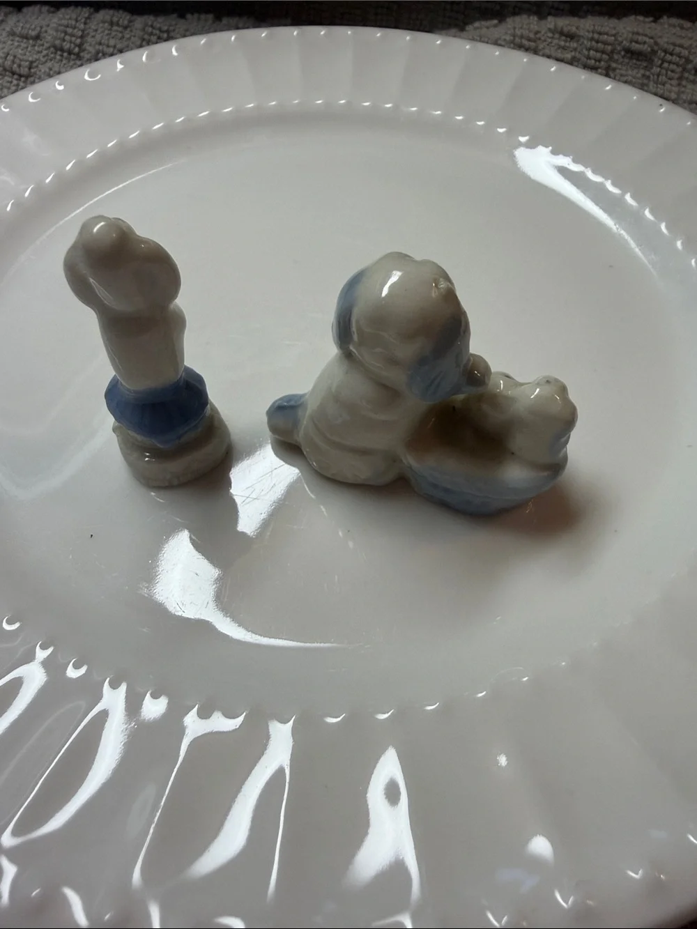 Vintage porcelain dog figurines